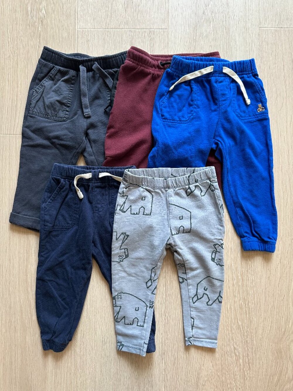 5 Piece Bundle of Baby Boy Pants 18-24M Pull On Baby Pant